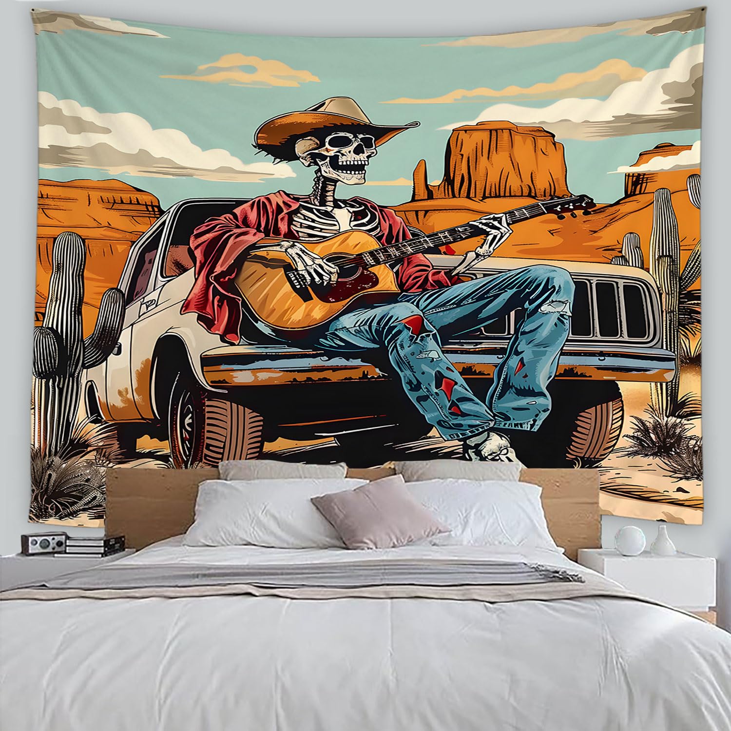 USA　ヴィンテージ　 バーウッド 　アニマルサーカストレイン ウォールデコ Amazon.com: UOZXOML Retro Western Cowboy Skull Tapestry Funny